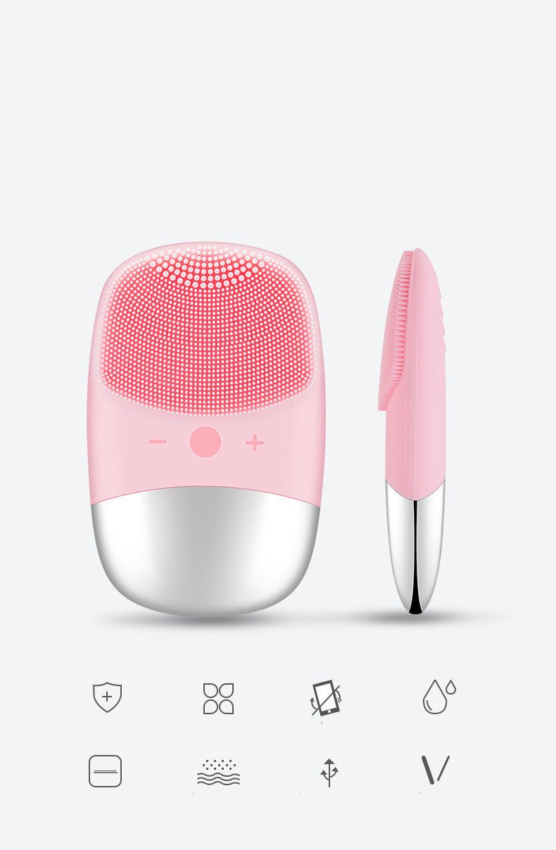 Mini Silicone Electric Face Cleansing Brush E